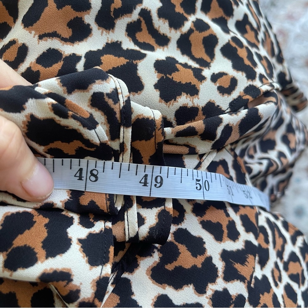 Diane Von Furstenberg Leopard Print Ruffle Maxi Wrap Dress - Picture 6 of 11